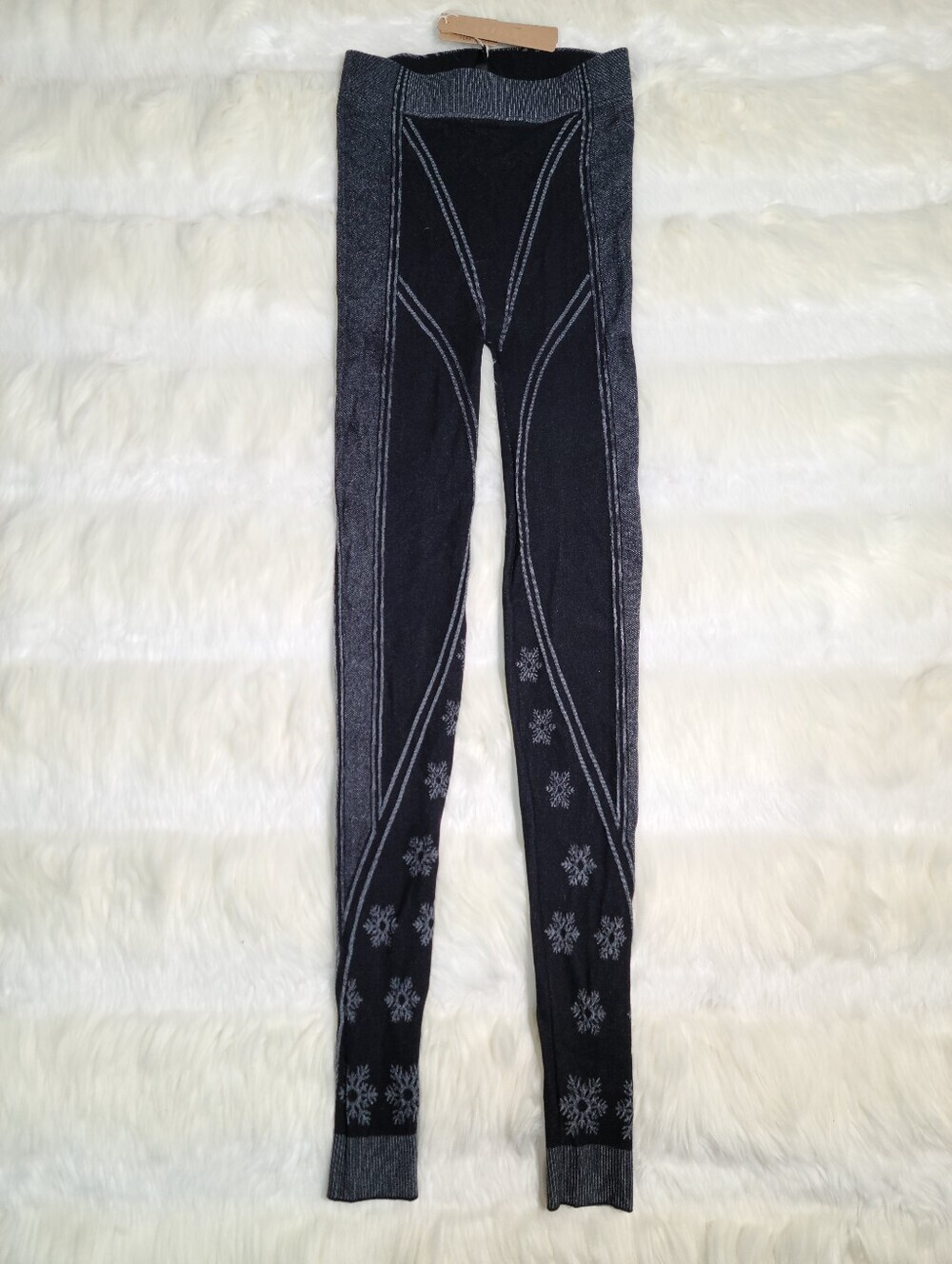 SKIMS First Layers Legging Black Obsidian Fairisle Winter Women XXS-XS NEW